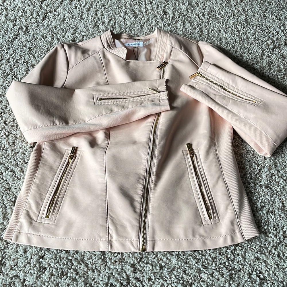 Leather bomber jacket